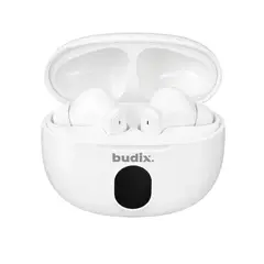 BUDIX - Audífono Inalámbrico Bd-s012 Bluetooth 5.4 Pantalla Led Blanco