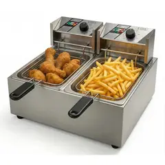 GENERICO - Freidora Electrica Eoland Capacidad 12 Litro Aceite Industrial Papas Fritas LABG