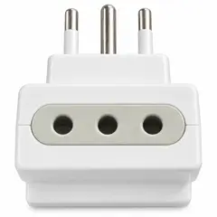 MACROTEL - Adaptador Triple ME1103 3 Tomas Con Tierra 1500W Blanco