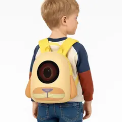GENERICO - Mochila infantil LED interactiva diseño perrito de EVA impermeable 24x18x22 cm