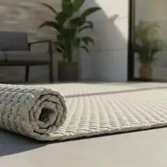 GENERICO - Alfombra Exterior Pet 50x75cm Ancho 50 Cm Color Beige Diseño De La Tela Minimalista Largo