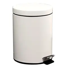 GENERICO - Papelera 8 Litros Elegante Con Pedal Basurero Oficina Baño Color Blanco