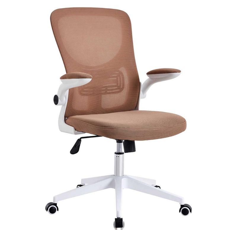 NOVAHUS - Silla de Oficina con Reposa Brazos Café