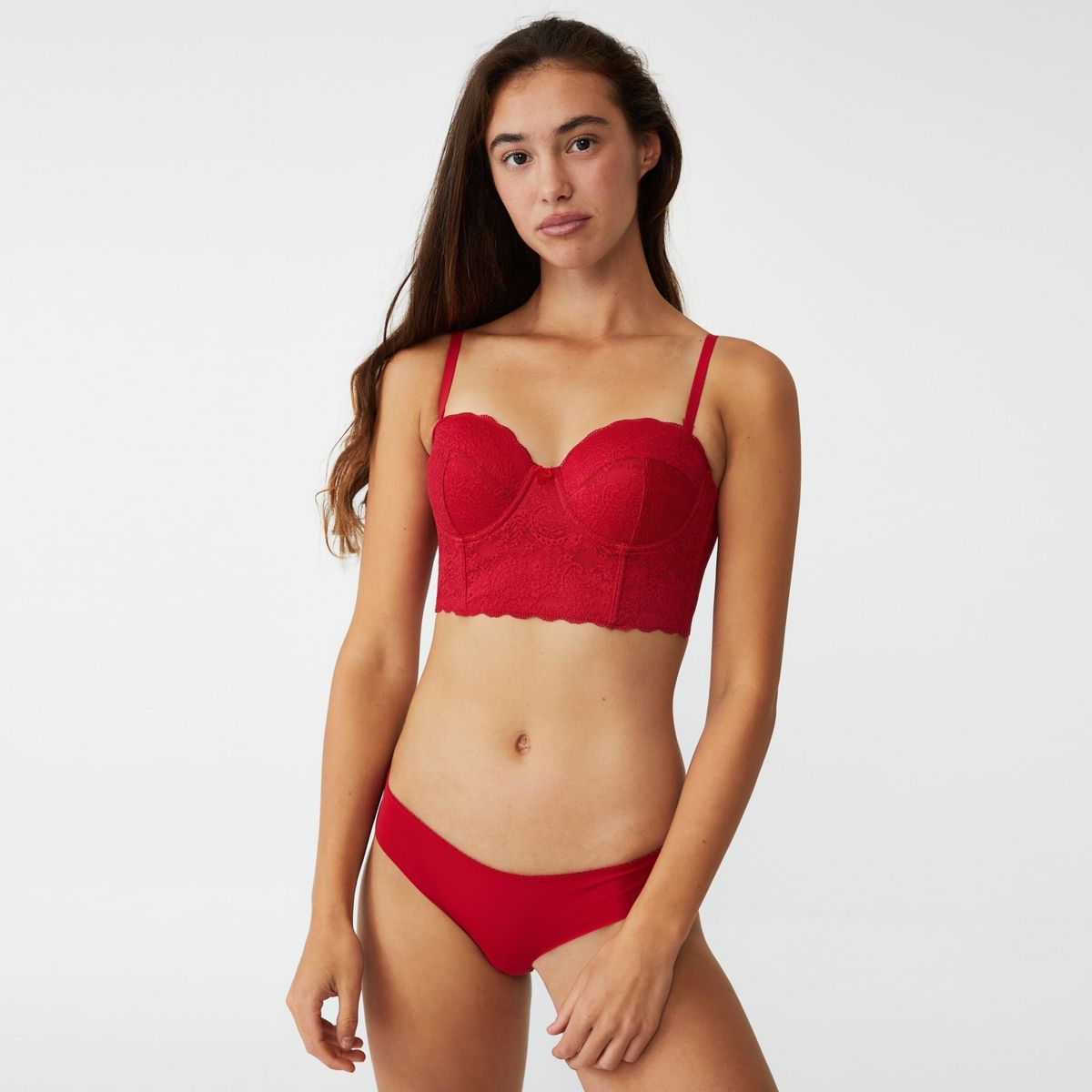 COTTON ON - Sostén Push up con Encaje - Bustier Mujer Cotton On