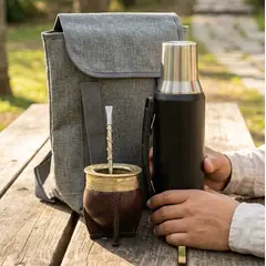GENERICO - Bolso Matero Spirit 34cm Con Separador Para Termo de hasta 1.2 Litros para Yerba Mate tipo Mochila