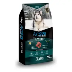 ALASKA - Alimento Perro Senior Premium Mascota Carne 15 Kilos