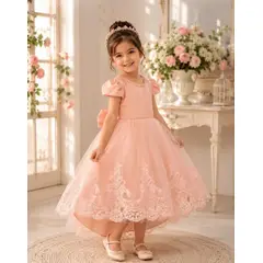 EL MUNDO DE ISA - Vestido formal bebe niña rosa para fiesta, cumpleaños