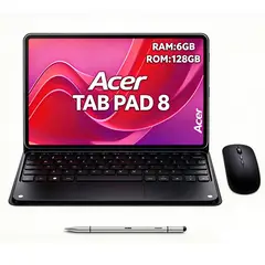 ACER - Tablet Pad 8 6GB+128GB WiFi 8 pulgadas y Lápiz óptico + Mouse&Teclado Negro