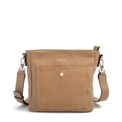 AMPHORA - Cartera bandolera isela grande taupe