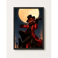 ELAB PROPIA - Cuadro Poster decorativo Halloween 1 Negro 30x40cm