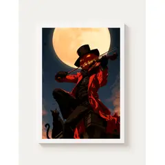 ELAB PROPIA - Cuadro Poster decorativo Halloween 1 Blanco 30x40cm