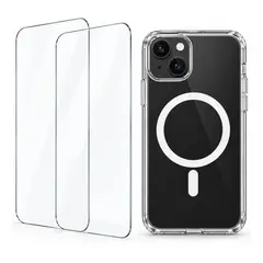 GENERICO - Carcasa Transparente Magnética + 2 Micas Compatible con iPhone 13 mini