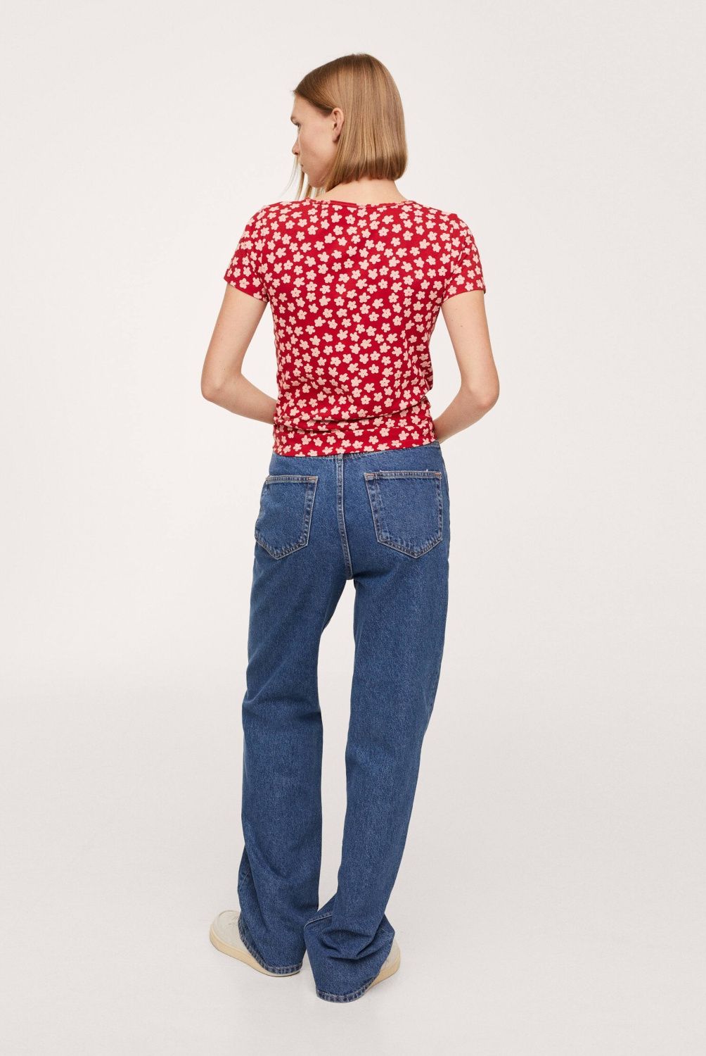 MANGO - Mango Polera Algodón Reciclado Logo Mangofi-H Mujer