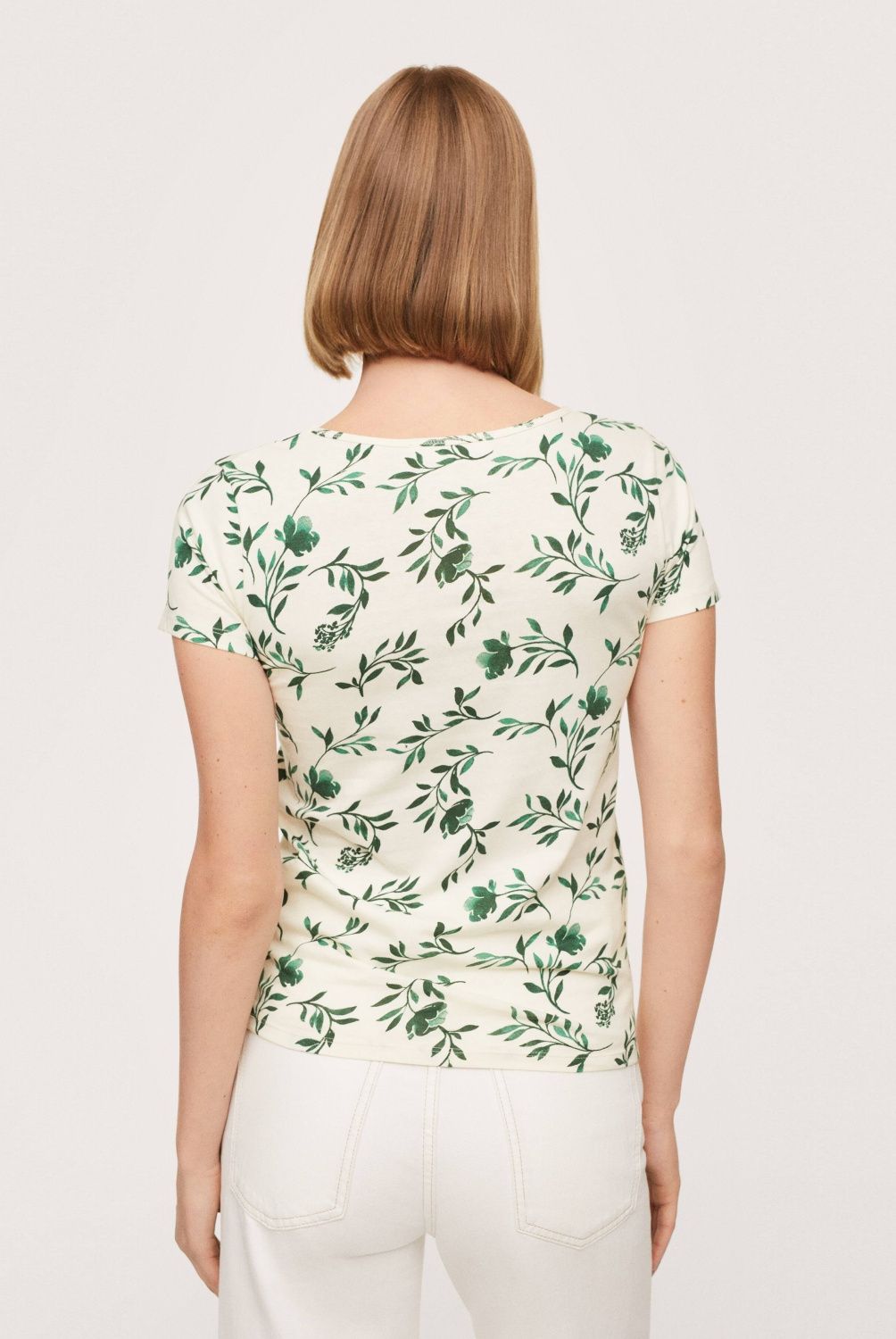 MANGO - Mango Polera Algodón Reciclado Logo Mangofi-H Mujer