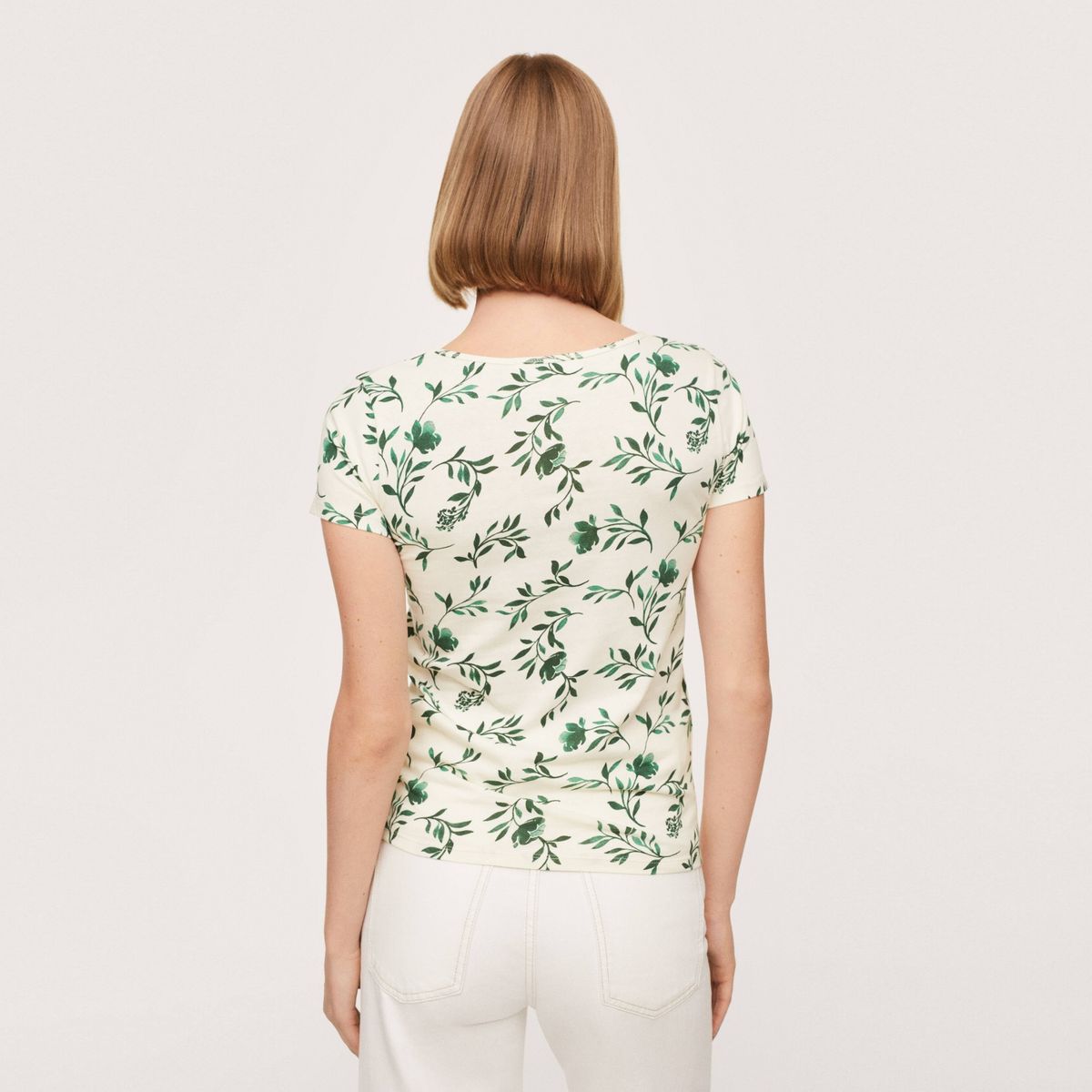 MANGO - Mango Polera Algodón Reciclado Logo Mangofi-H Mujer