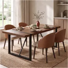 HOMER DESIGN - Mesa Comedor Audrey 146x74cm Rectangular Estructura Metálica