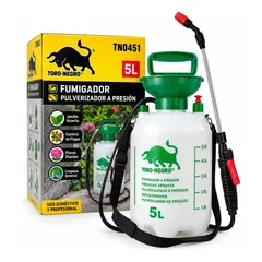 TORO - Fumigador Pulverizador Rociador 5 Litros Bomba Manual Negro TN0451 – Mochila a Presión / Color