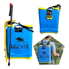 TORO - Fumigador Pulverizador de Espalda 16 Litros Negro – Mochila a Presión Manual / Color Azul