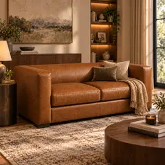 5 SUEÑO - Sofa 2 Cuerpos 160x91x62 Cuero Blend 30% cuero natural