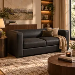 5 SUEÑO - Sofa 2 Cuerpos 160x91x62 Cuero Blend 30% cuero natural