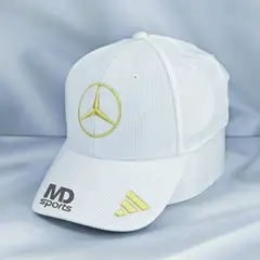 MERCEDES - Gorro Jockey GP Monaco 2025 AMG F1 Oficial Blanco Con Dorado Driver Cap