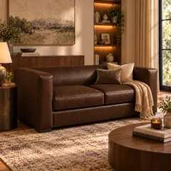 5 SUEÑO - Sofa 2 Cuerpos 180x91x62 Cuero Blend 30% cuero natural