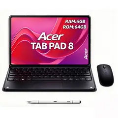 ACER - Tablet Pad 8 4GB+64GB WiFi 8 pulgadas y Lápiz óptico + Mouse&Teclado Negro