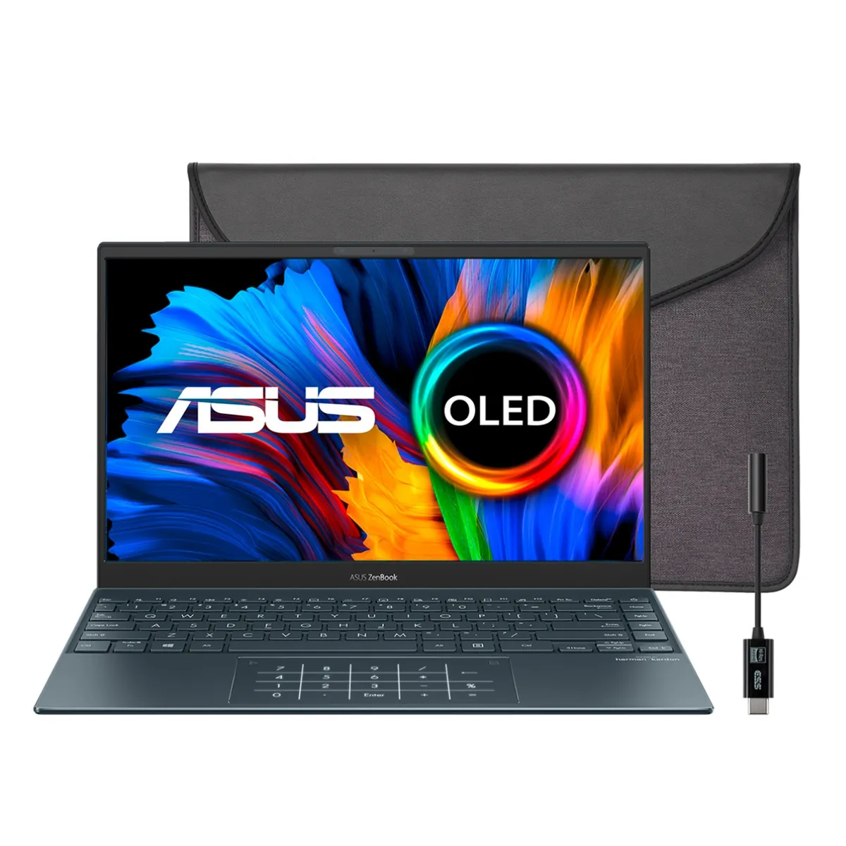 ASUS - Notebook Asus Zenbook 13 OLED UX325EA-KG757W Intel Core i7 Intel Iris Xe 16GB RAM 512GB SSD 13.3"FHD