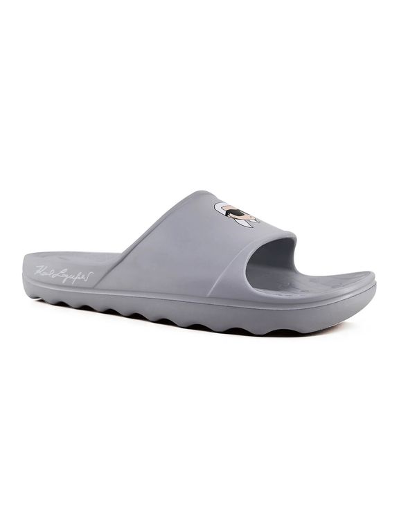 Sandalias en eva con logo de KARL Gris