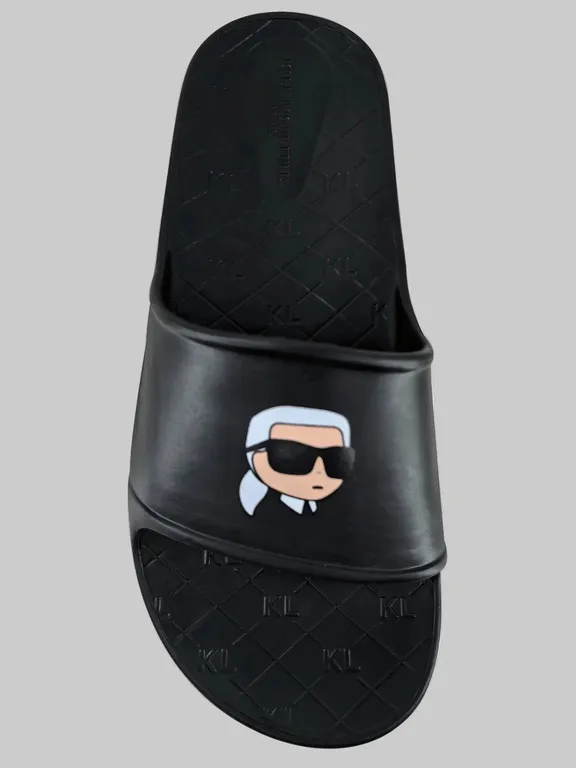 Sandalias en eva con logo de KARL Negro