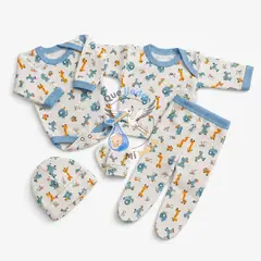 GENERAL - Ajuar 5 Piezas con Diseño Talla 0/3 Meses Rosado Flores