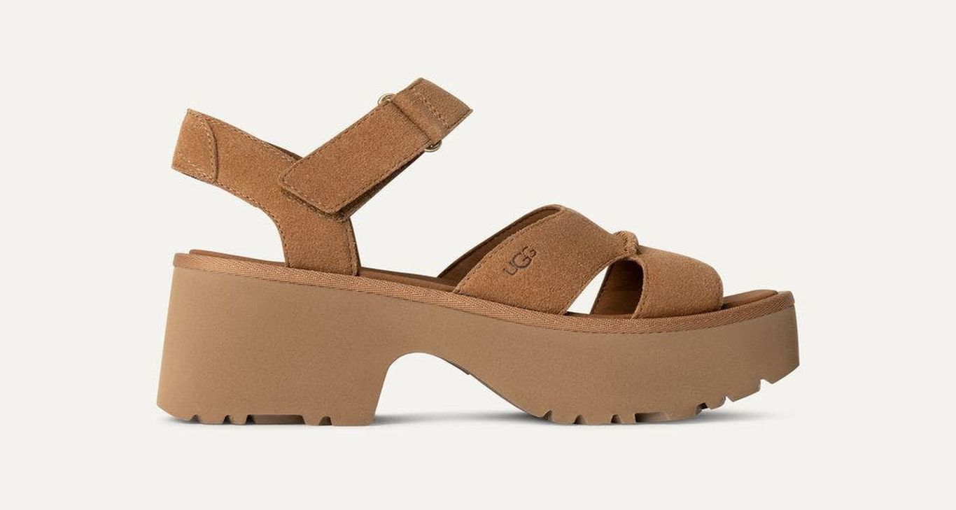 Sandalia Mujer New Heights Ankle Strap Café