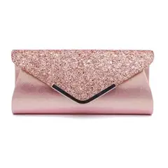 GENERICO - Bolso Fiesta Noche Clutch Dama Cartera Cocktail Dorada LABG