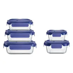 LUMINARC - Set De 6 Tapers Herméticos De Vidrio Violeta