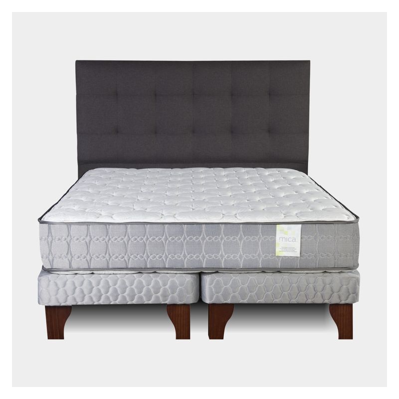 MICA - Cama Europea Base Dividida Mica 2 Plazas Incluye Respaldo