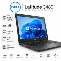 DELL - Notebook Latitude 3480 14" Intel Core i5 8GB RAM 240GB SSD Reacondicionado