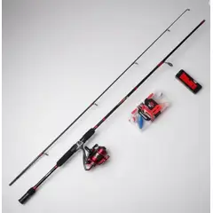 RAPALA - Kit Pesca 4000 2.10 Mts Caña + Carrete + Accesorios