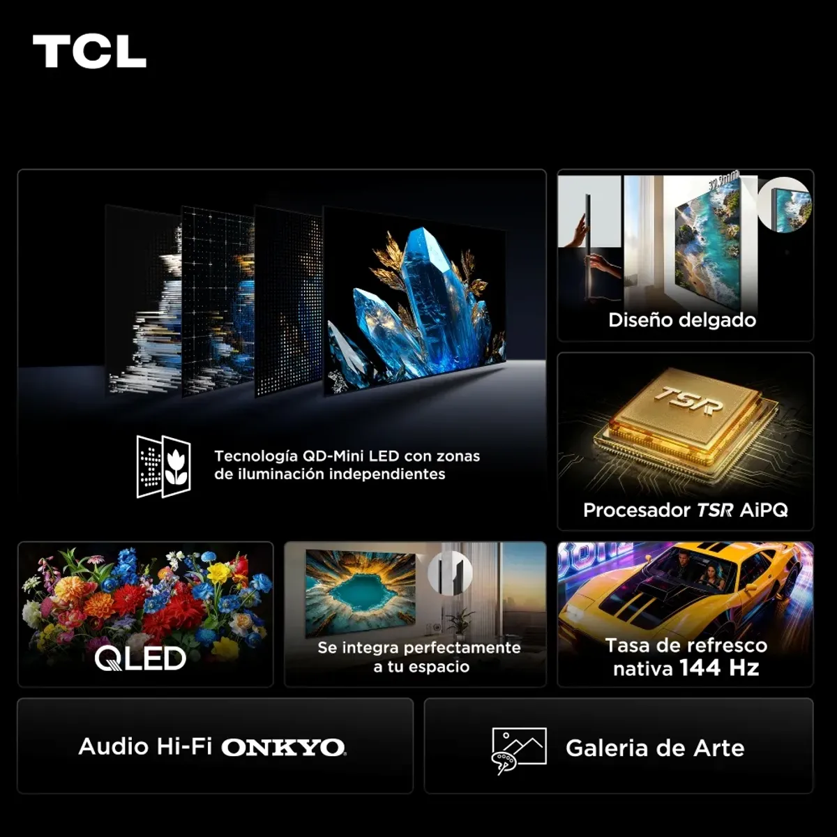 TCL - Smart TV TCL 65" QD-Mini LED UHD 4K 65A400M