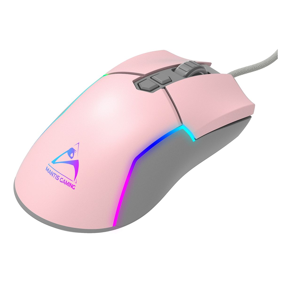 MANTIS GAMING - Mouse Gamer Phantom M25 Rosado