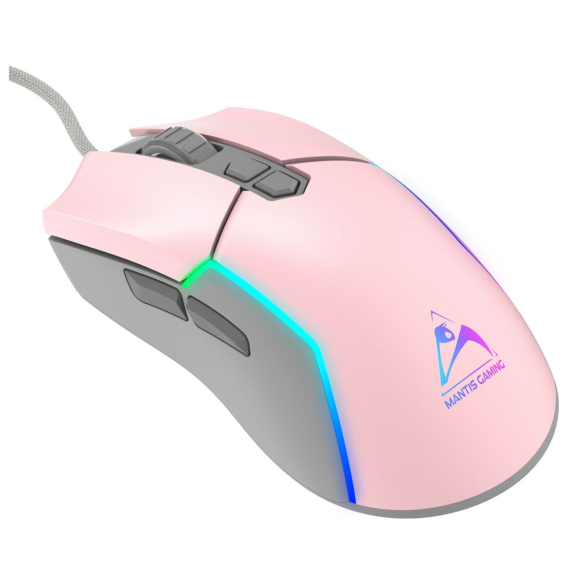 MANTIS GAMING - Mouse Gamer Phantom M25 Rosado