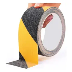 AMBM SHOP - Cinta De Seguridad Antideslizante Amarilla/negra Rayas 5cm*15m