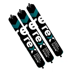 REX - Sellante Poliuretano Recarga 600ml Blanco 3 Unidades