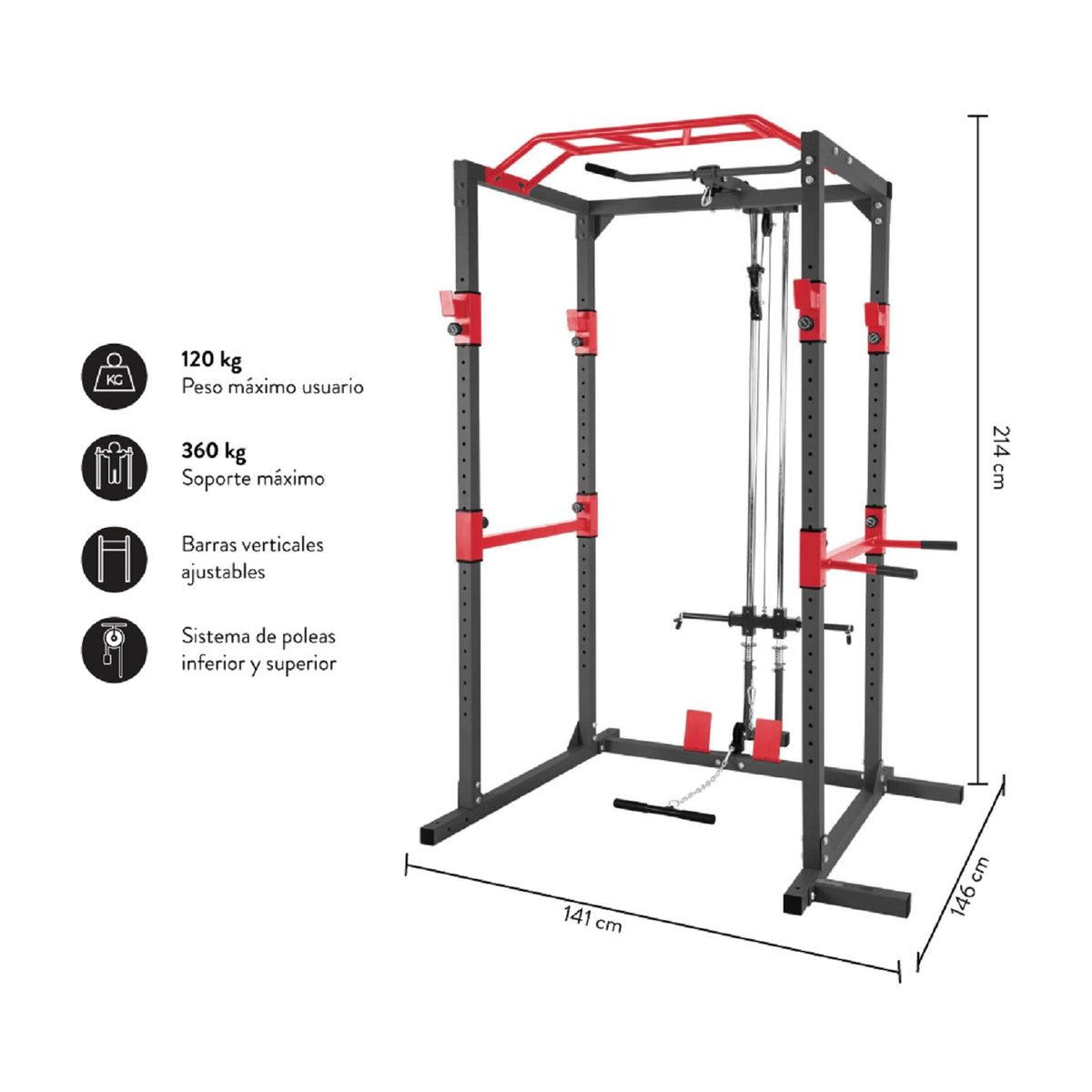 ULTIMATE FITNESS - Power Rack R300 Pro  Jaula De Potencia