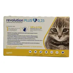 REVOLUTION - Plus Gatos 1,25-2,5 kg 1 Pipeta 0,25 ml