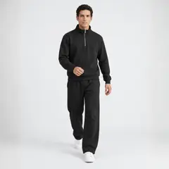 DESIGNERS - Conjunto Buzo Baggy Oversize con Polerón Cuello Alto Medio Cierre