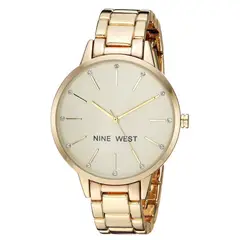 NINE WEST - Reloj mujer tono dorado con cristal