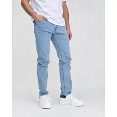 JEANS DENIM - Jeans Slim Fit Mosaico Celeste Hombre