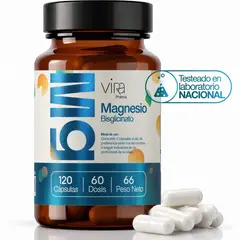 VIRA - Magnesio Bisglicinato Pure 775 mg 120 Cápsulas Vegano
