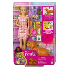 BARBIE - Muñeca Cachorros Recién Nacidos