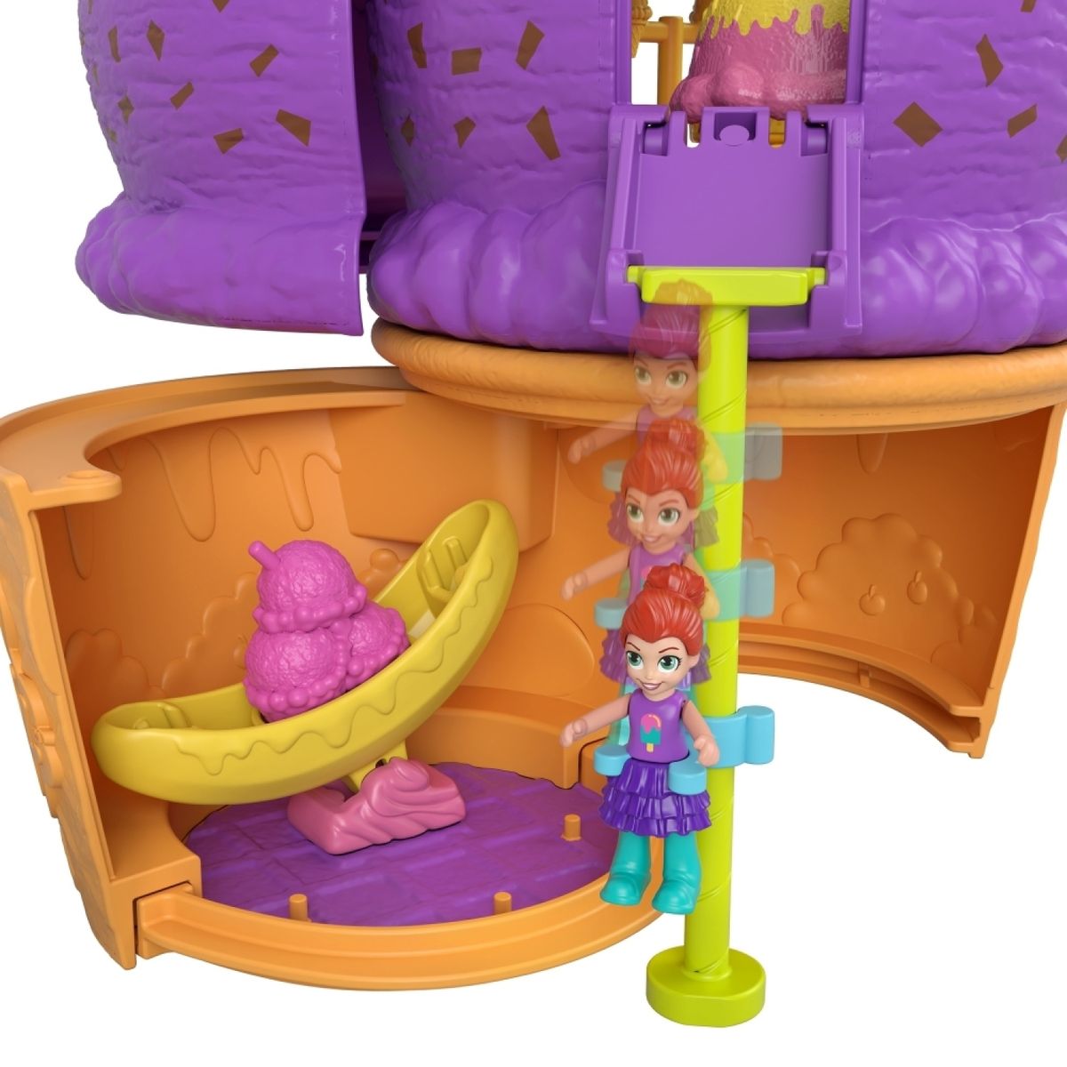 POLLY POCKET - Muñeca Mundos De Sorpresas Helado Polly Pocket